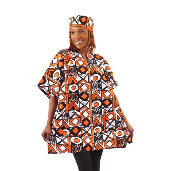 Bold Ankara Print Dashiki - (One Size Fits All)